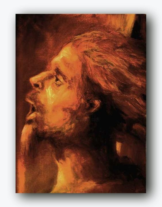 Painting titled "christos-becomes-je…" by Emilio Paintings, Original Artwork, Oil