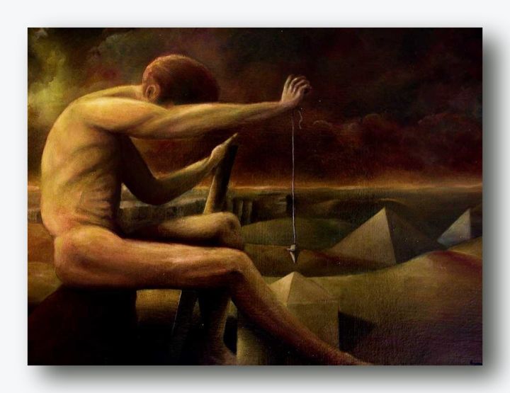 Pintura titulada "perpendicular-right…" por Emilio Paintings, Obra de arte original, Oleo