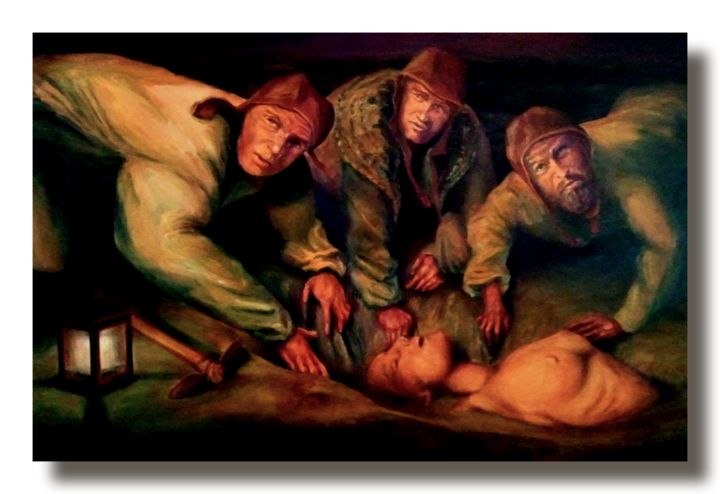 Peinture intitulée "defilers-100x85-by-…" par Emilio Paintings, Œuvre d'art originale, Huile