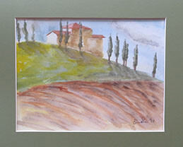 Painting titled "ombre-sulla-collina…" by Emilio Rumi, Original Artwork
