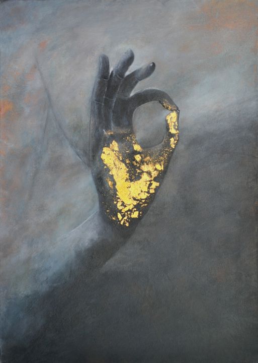Картина под названием "Symbole d'enseignem…" - Emily Helstroffer, Подлинное произведение искусства