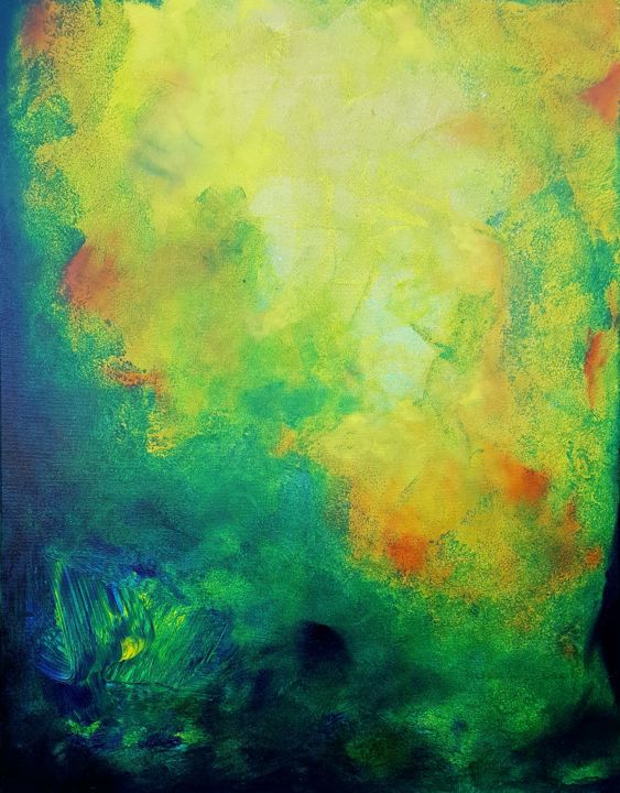 Картина под названием "Amazone" - Emily Starck, Подлинное произведение искусства, Акрил Установлен на Деревянная рама для но…