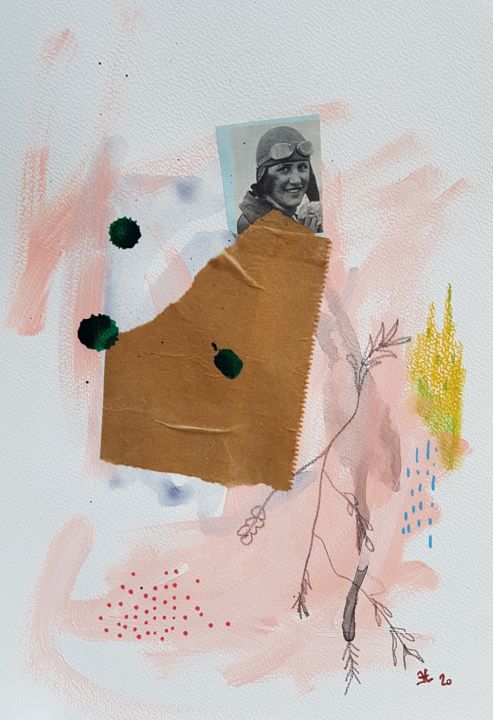 Peinture intitulée "Sans 46 #artistsupp…" par Emily Starck, Œuvre d'art originale, Collages