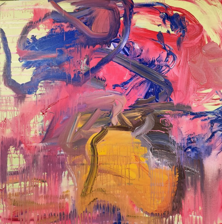 Картина под названием "Me" - Emily Starck, Подлинное произведение искусства, Акрил Установлен на Деревянная рама для носилок