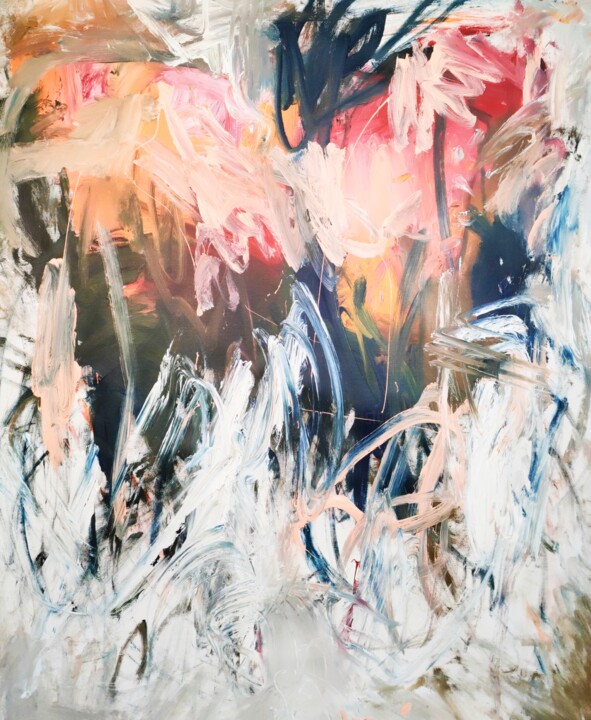Картина под названием "My love" - Emily Starck, Подлинное произведение искусства, Акрил Установлен на Деревянная рама для но…