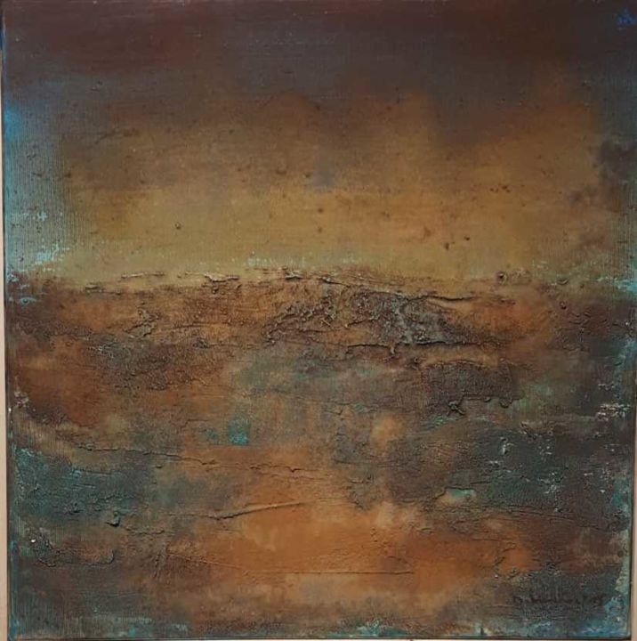 Pittura intitolato "Landscape 2" da Emine Dokumacı, Opera d'arte originale, Acrilico Montato su Telaio per barella in legno