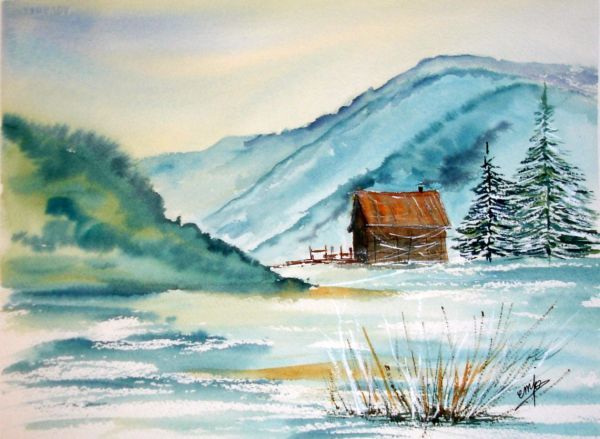 Painting titled "phpsdidmi.jpg" by Jocelyne Dumont, Original Artwork, Watercolor