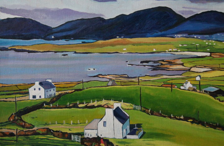 Peinture intitulée "North Dingle, Irela…" par Emma Cownie, Œuvre d'art originale, Huile