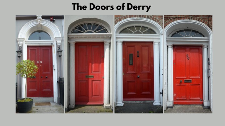 Fotografie mit dem Titel "The Red Doors of De…" von Emma Cownie, Original-Kunstwerk, Digitale Fotografie