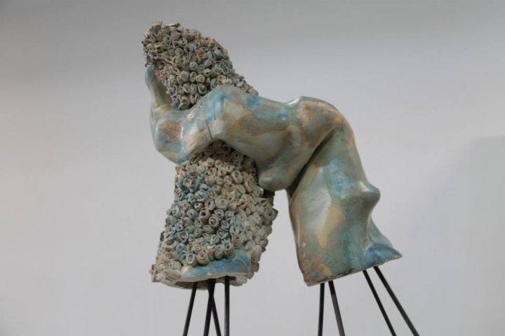 Sculpture intitulée "Etreinte 2, to Joha…" par Emma Hyvernat, Œuvre d'art originale