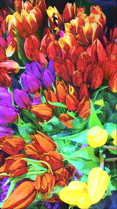 Photographie intitulée "Tulip trend" par Emma Laflute, Œuvre d'art originale, Photographie numérique