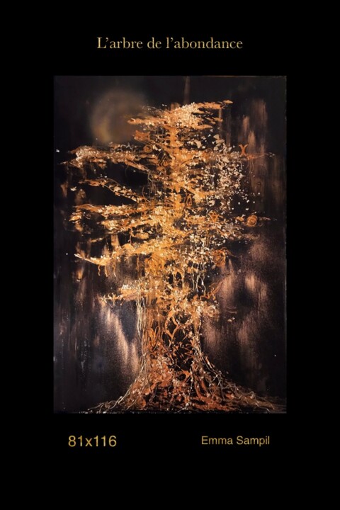 Peinture intitulée "L’arbre de l’abonda…" par Emma Sampil, Œuvre d'art originale, Acrylique