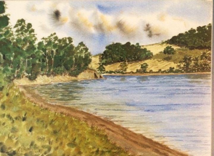 Painting titled "Watercolour Landsca…" by Emma Kelly, Original Artwork, Watercolor