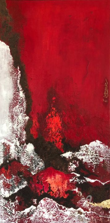 "Ailleurs rouge" başlıklı Tablo Emma Lapassouze tarafından, Orijinal sanat, Akrilik