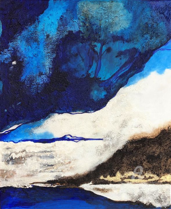 Pintura titulada "Entre terre et ciel" por Emma Lapassouze, Obra de arte original, Acrílico