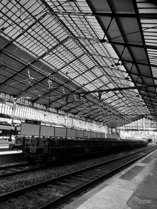 Photographie intitulée "Gare de Bayonne" par Emma Laroche, Œuvre d'art originale, Photographie numérique