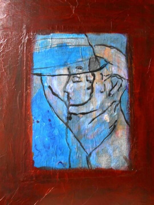 Schilderij getiteld "Face to Face" door Emma Laroche, Origineel Kunstwerk, Acryl