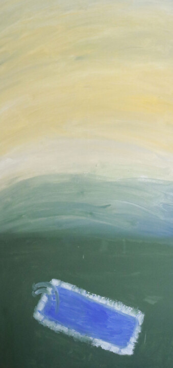 Pittura intitolato ""Pool"" da Ëmmana Wolfgang, Opera d'arte originale, Olio