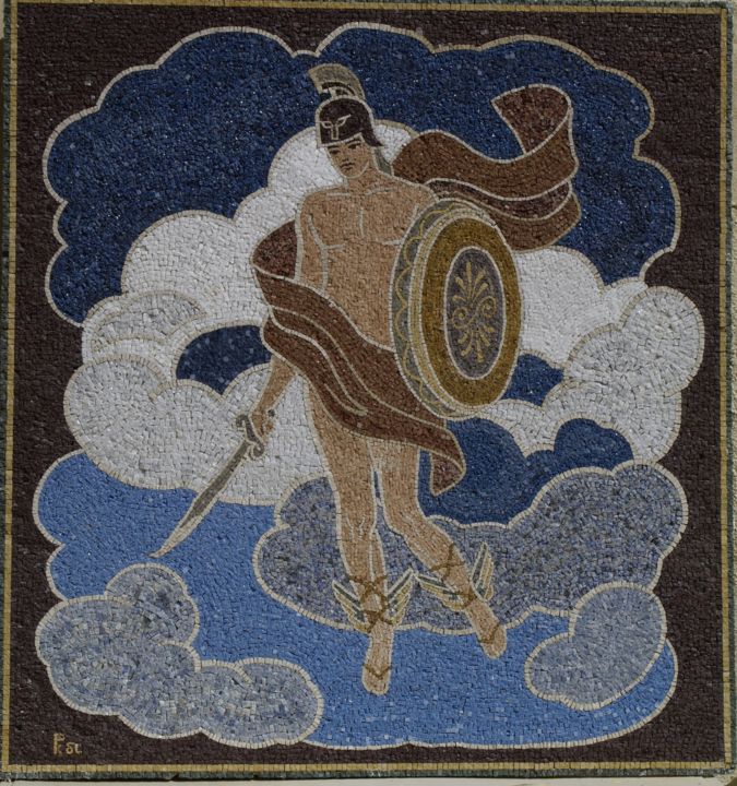 Ζωγραφική με τίτλο "Hermes" από Emmanouel Roukoudis, Αυθεντικά έργα τέχνης