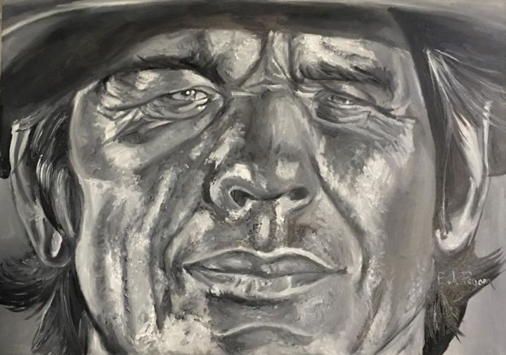 Pintura titulada "Charles Bronson" por Emmanuel Le Pogam, Obra de arte original, Oleo