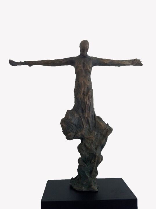 Skulptur mit dem Titel "Root OF A Nation" von Emmanuel Okoro, Original-Kunstwerk, Bronze
