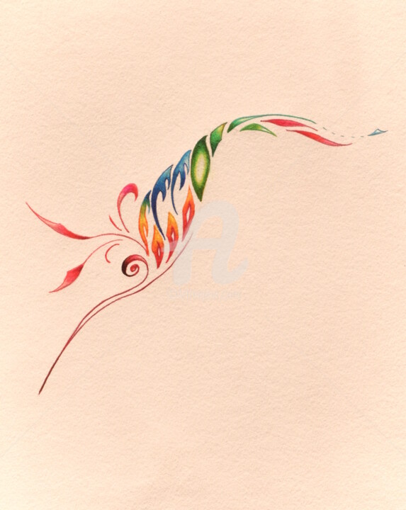 Dessin intitulée "PLUME" par Emmanuel Pagnac, Œuvre d'art originale, Crayon