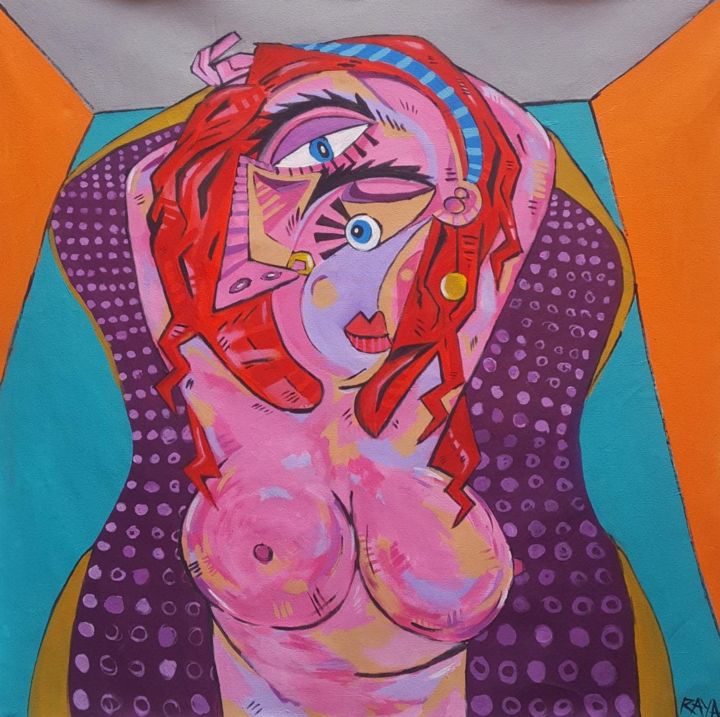 Pintura titulada "Una mujer de Avignon" por Raya, Obra de arte original, Acrílico