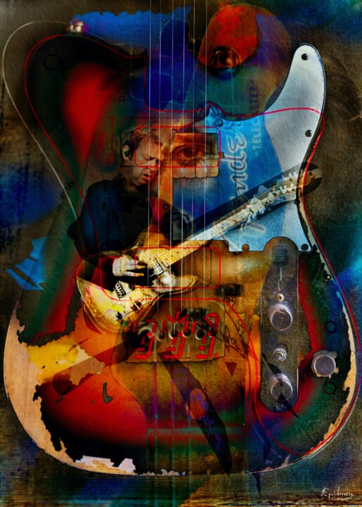 Digital Arts titled "Andy Summers the Po…" by Epidermic Session, Original Artwork, Digital Painting