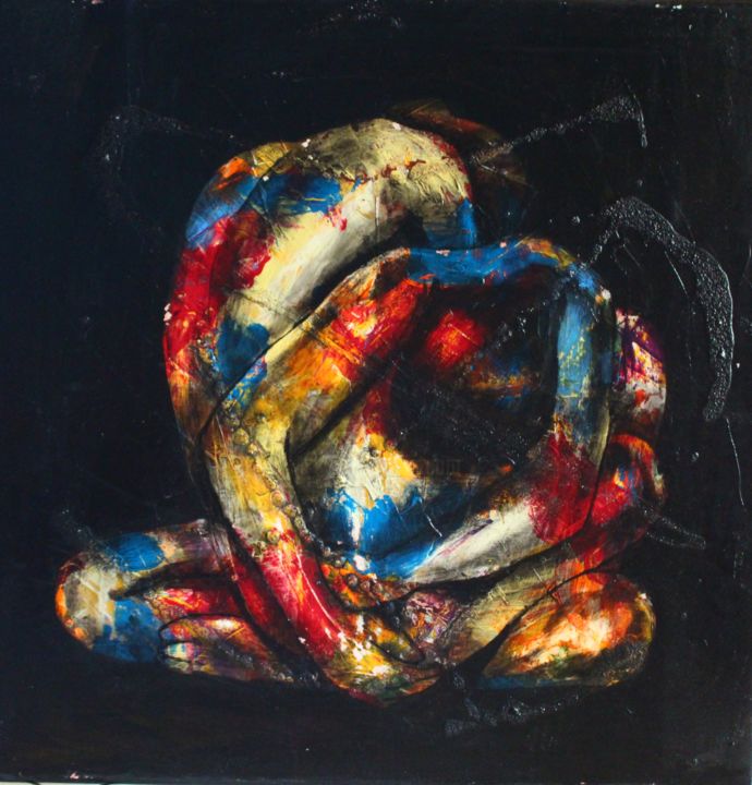 Malerei mit dem Titel "Contorsioni.jpg" von Emmanuela Zavattaro, Original-Kunstwerk, Acryl