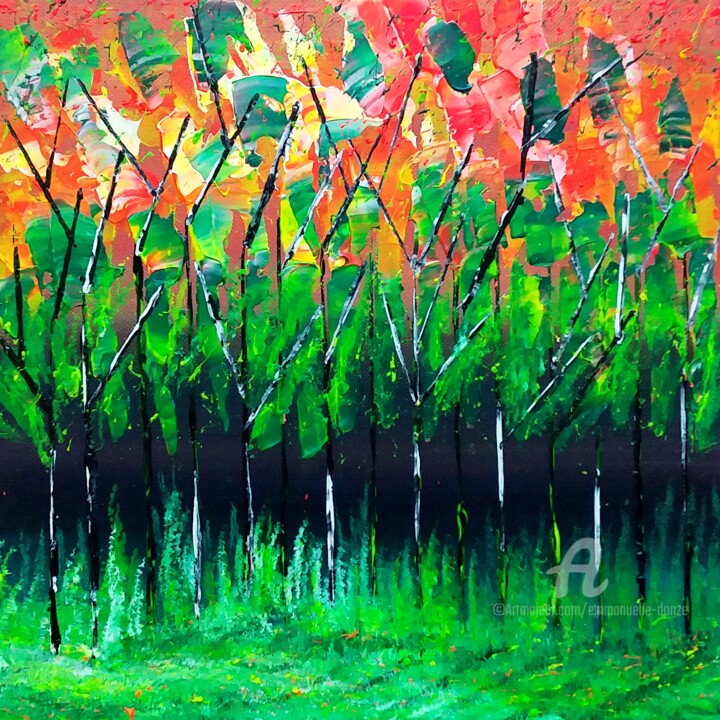 Peinture intitulée "The colors fly" par Emmanuelle Donzé, Œuvre d'art originale, Acrylique