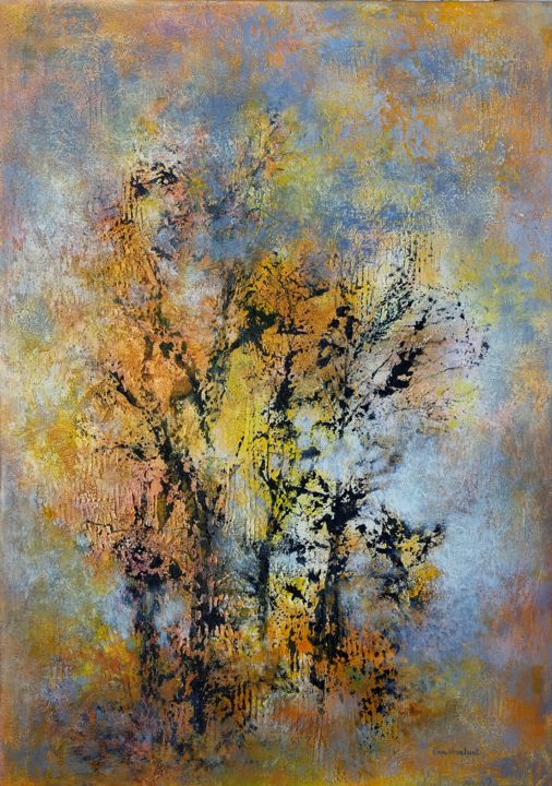 ""Elégance des arbre…" başlıklı Tablo Emmanuelle Vroelant tarafından, Orijinal sanat, Akrilik