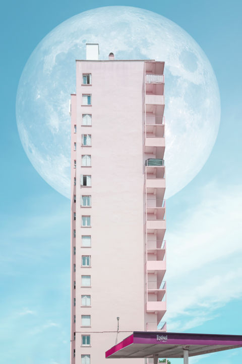 Fotografía titulada "In the Moon" por Emmanuel Passeleu, Obra de arte original, Fotografía digital