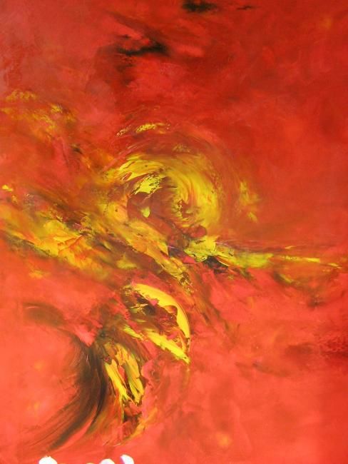 Pintura intitulada "FLAMENCO" por Emotion, Obras de arte originais, Óleo