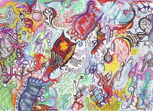 Dessin intitulée "Walk of Bodhidharma" par Asiiisa, Œuvre d'art originale, Crayon