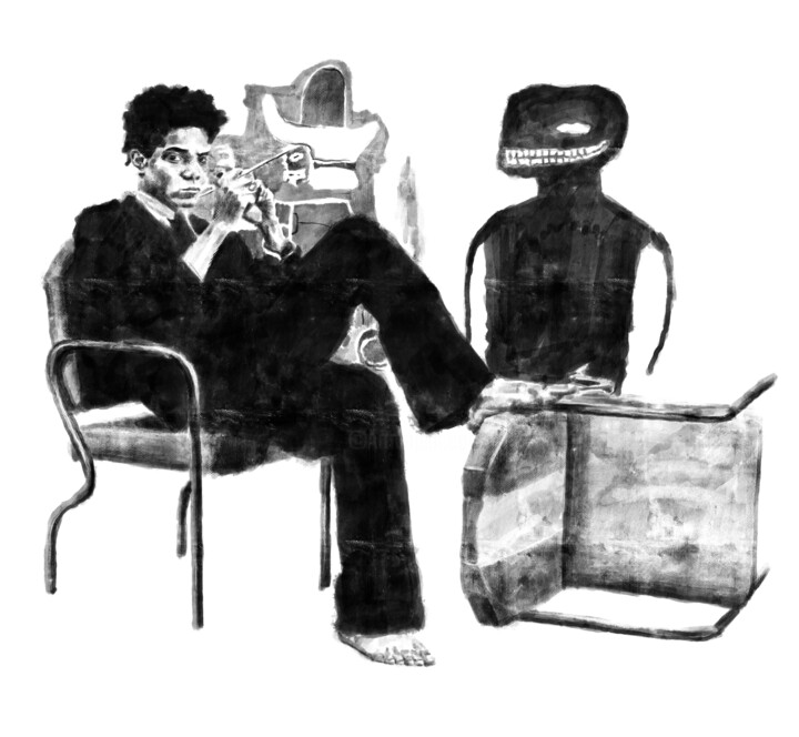 Arts numériques intitulée "Jean-Michel Basquia…" par Empty St, Œuvre d'art originale, Peinture numérique