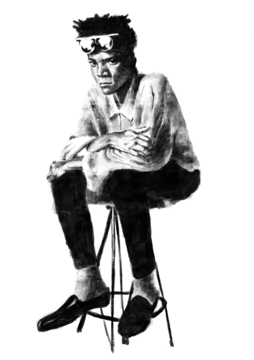 Digitale Kunst mit dem Titel "Jean-Michel Basquia…" von Empty St, Original-Kunstwerk, Digitale Malerei