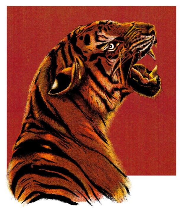 Digital Arts titled "Tiger king" by Empty St, Original Artwork, Digital Painting