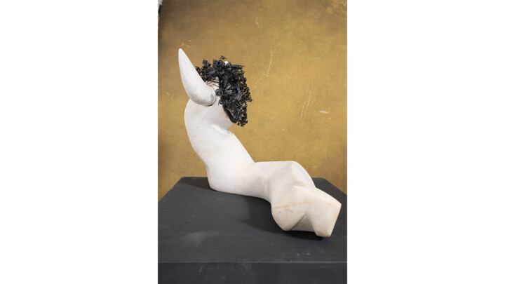 Sculpture intitulée "Demonized" par Emre Aksu, Œuvre d'art originale, Pierre