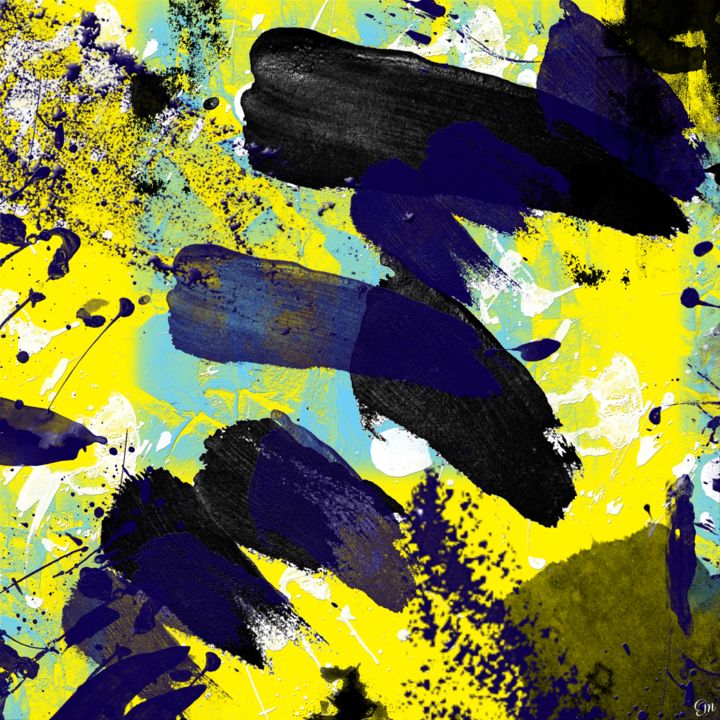 Digital Arts titled "Abstract Painting" by Em Santos, Original Artwork