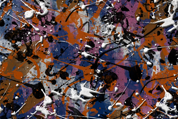 Digital Arts titled "Abstract Painting" by Em Santos, Original Artwork, Digital Painting