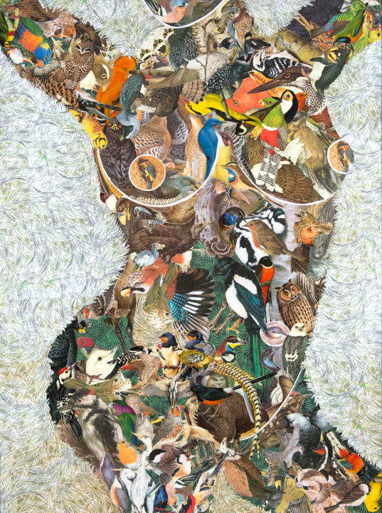 "Birdies" başlıklı Resim Èmwé tarafından, Orijinal sanat, Kalem
