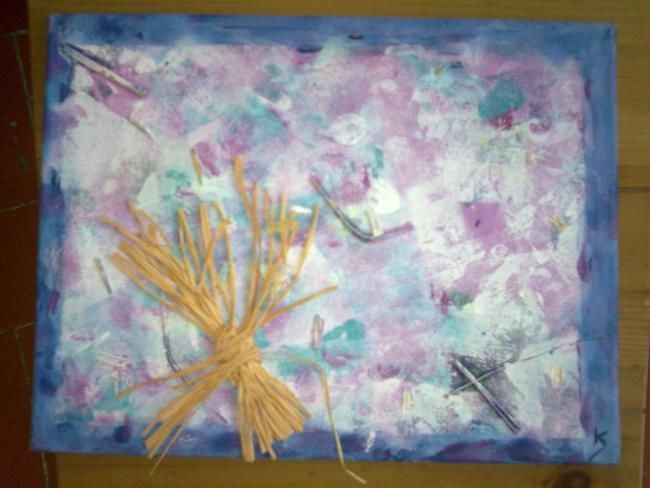 Peinture intitulée "rêve de paille" par Emyly, Œuvre d'art originale, Huile