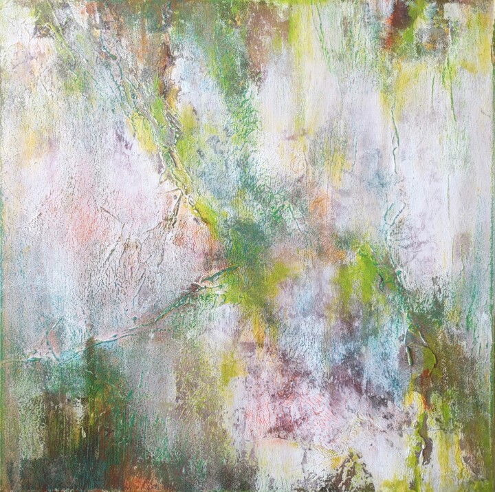 Картина под названием "Предчувствие весны" - Ena Avendirg, Подлинное произведение искусства, Акрил Установлен на Деревянная…