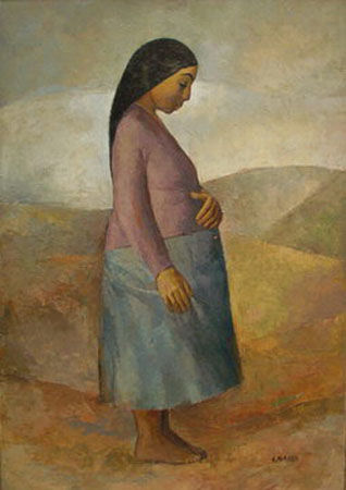 Painting titled "Madre Tierra" by Enzo Nardi, Original Artwork