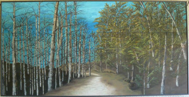 Painting titled "El bosque (The Fore…" by Encarnación Jerez Torregrosa, Original Artwork, Other