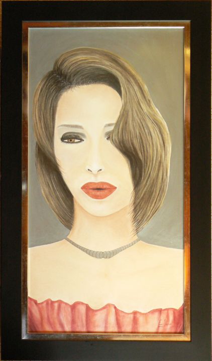 Painting titled "Mujer siglo XXI (Wo…" by Encarnación Jerez Torregrosa, Original Artwork, Acrylic