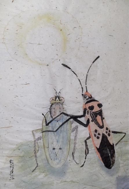 Peinture intitulée "Insectes.jpg" par Expo Encres Mêlées, Œuvre d'art originale,
