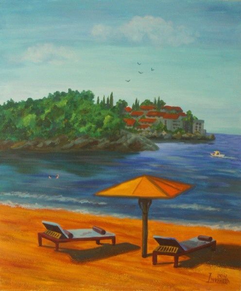 Painting titled "Gone to the Sea!" by Larissa Lukaneva, Original Artwork