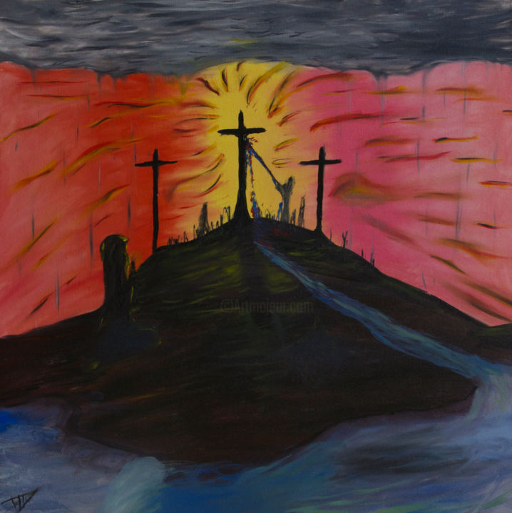 Pintura intitulada "Sexta feira Santa" por Diego José Lopes, Obras de arte originais, Óleo