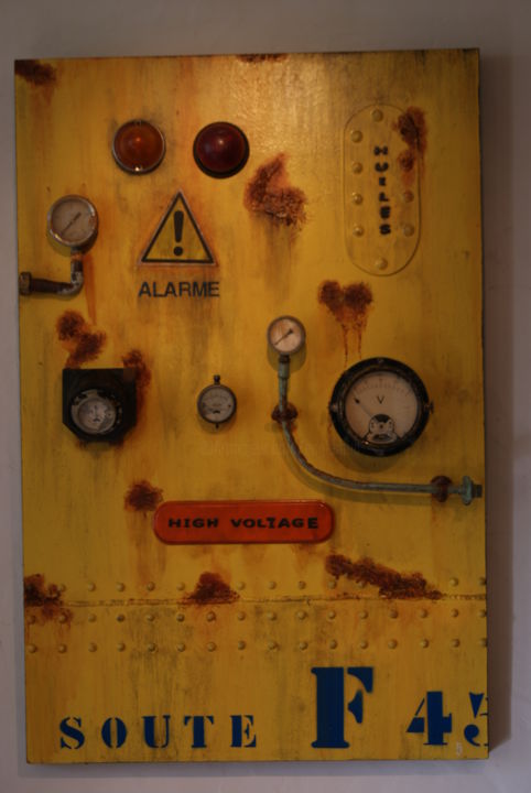 "tableau de contrôle…" başlıklı Tablo Jacques Engleraud tarafından, Orijinal sanat, Petrol
